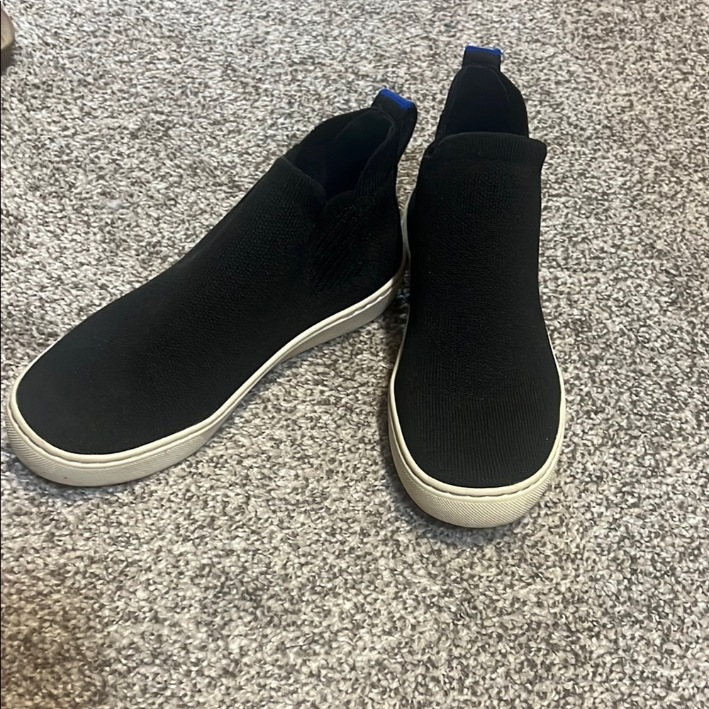Rothy's high top Black Sneakers with Streamlined Design